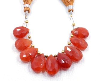 9 facettierte rote Onyx-Perlen, Schmuckherstellung