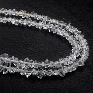 Natürliche Herkimer Diamant Perlen: 13-Zoll-Strang 4-6 mm raue Form Edelstein