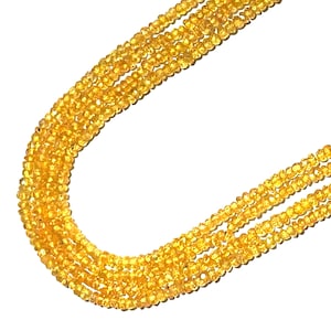 AAA Sapphire Beads, Natural Yellow Sapphire Gemstone Beads, 1.5-2.5 MM Beads, Yellow Sapphire Beads, Faceted Rondelle Beads, Jewelry Making