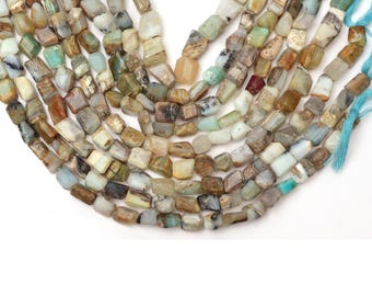 Natural Peruvian Opal Beads, 11x16-12x18MM Smooth Nugget Gemstone Strand, 16 Inch.