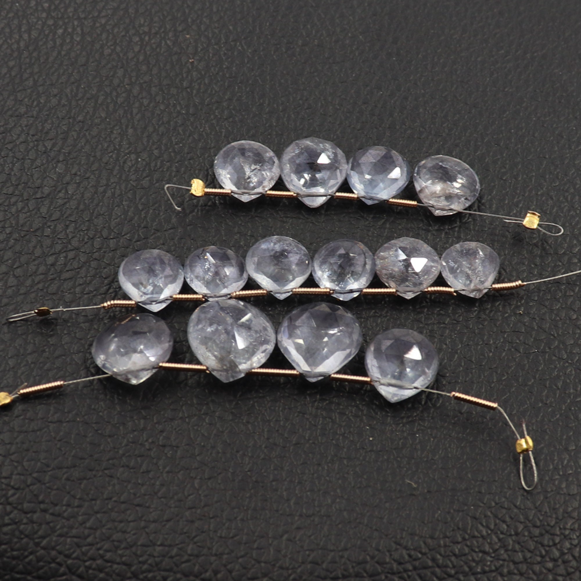 Blue Quartz Gemstone Beads Heart Shape Beads Drilled Beads - Etsy