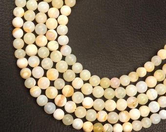 1 filo di perle di pietra opale bianco perline di pietra Opale naturale perline distanziatrici allentate per gioielli fai da te che fanno orecchini collana braccialetto  36