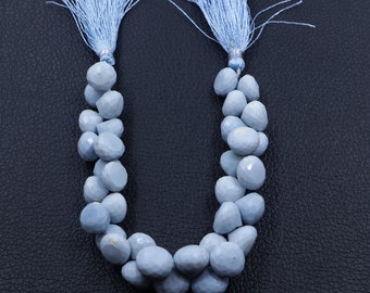 Blue Opal Beads, Onion Shape, 8 Inch Strand (32 Pieces)
