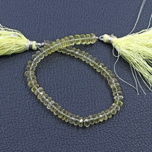 Lemon Quartz gemstone beads Rondelle shape Size 5-6 MM beads 8 inch Strand drilled beads Lemon Quartz strand Faceted Lemon Quartz beads