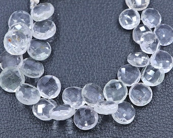 Cuentas de cuarzo cristal: Hilo de piedras preciosas redondas facetadas (12-14 mm)