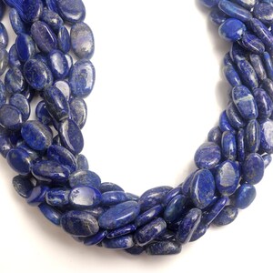 Natural Lapis Lazuli Beads, Lapis Lazuli Gemstone Beads, Smooth Beads, Oval Shape Beads, 13 Inch Strand, Best Quality Beads, Jewelry Making