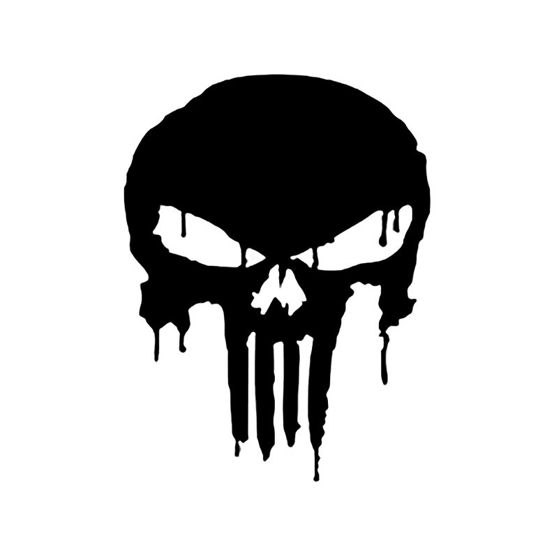 BLOODY PUNISHER DECAL Dripping Punisher Skull Etsy