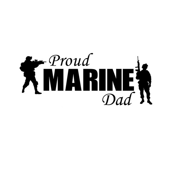 PROUD MARINE DAD Decal | Etsy