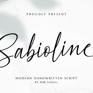 Sabioline - Fuente caligráfica, escritura moderna, fuente manuscrita, fuente para bodas, fuente femenina, fuente bonita, fuente digital, fuente Canva, fuente Cricut