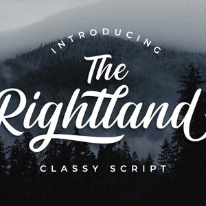 Rightland, Vintage Font, Corjl Fonts, Retro lettertype, Procreate lettertype, Logo lettertype, Canva lettertype, Branding lettertype, Sjabloon lettertype, Cricut lettertype
