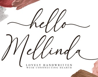 Romantic Calligraphy Font: Hello Mellinda Script (OTF/TTF/WOFF)