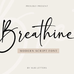 Wedding Font, Handwritten Font, Romantic Font, Font with Tails, Calligraphy Font, Invitation Font, Script Font, Breathine Font