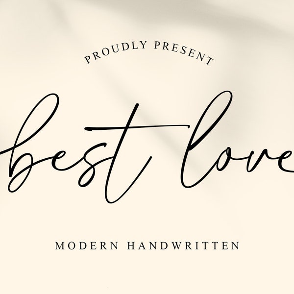 Best Love - Romantic Font, Wedding Font, Branding Font, Modern Font, Signature Font, Canva Font, Cricut Font, Corjl Font, Font with tails