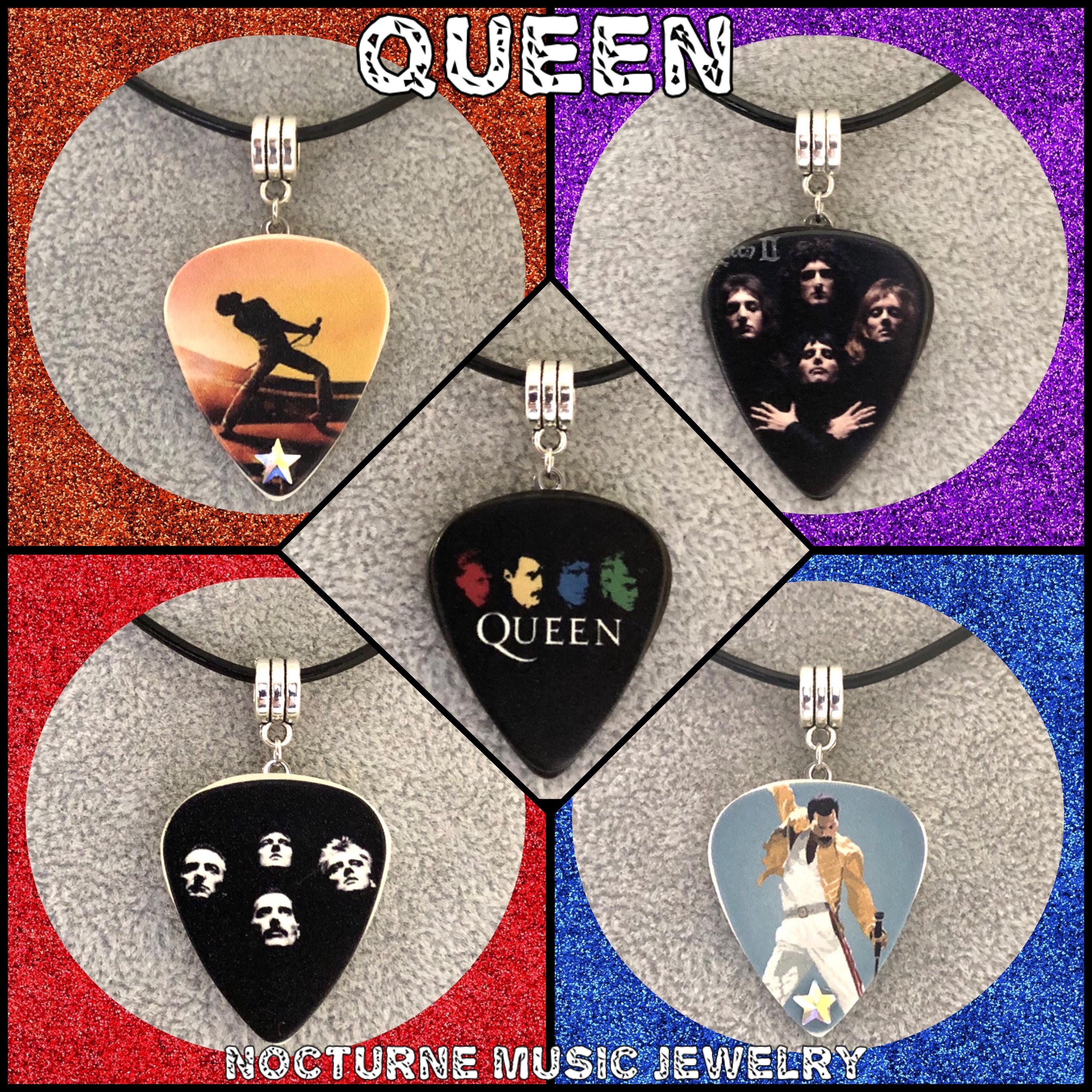 Queen Inspired Guitar Pick Pendants Etsy UK