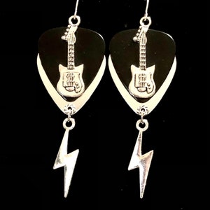 Electric Guitar Bolt Earrings