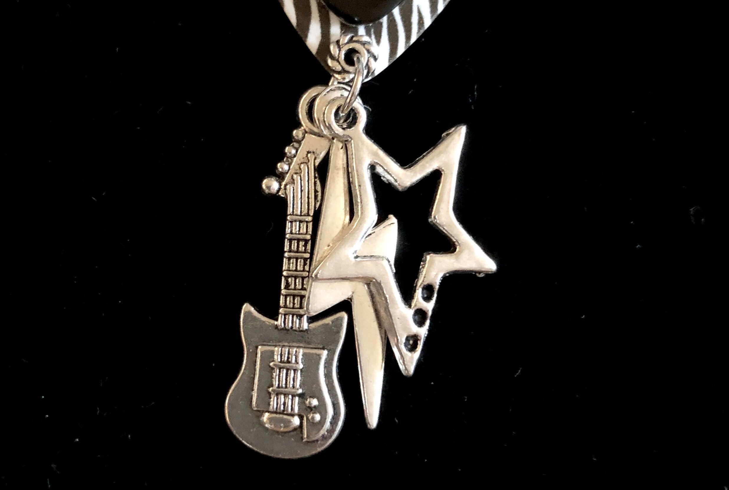 Rock Star Charm Necklace Etsy
