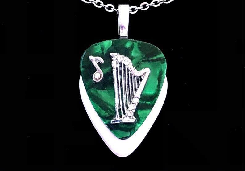 Celtic Harp Pendant Etsy