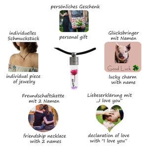 Personalisiertes Geschenk, Name auf Reis, Namenskette, Halskette Frauen, Freundschaftskette, Glücksbringer Bild 5