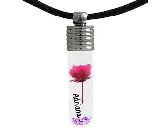 Gepersonaliseerd cadeau, naam op rijst, ketting met hanger, ketting vrouwen, rijstkorrel belettering, geluksbrenger, handgemaakte sieraden
