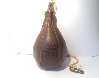 Punching Bag Vintage Everlast Leather Speed Ball PU