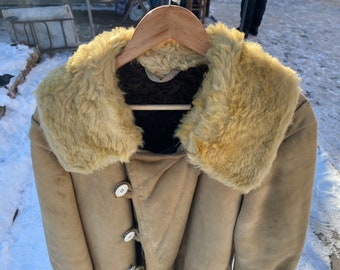 Soviet Military Winter Coat Fur Coat 