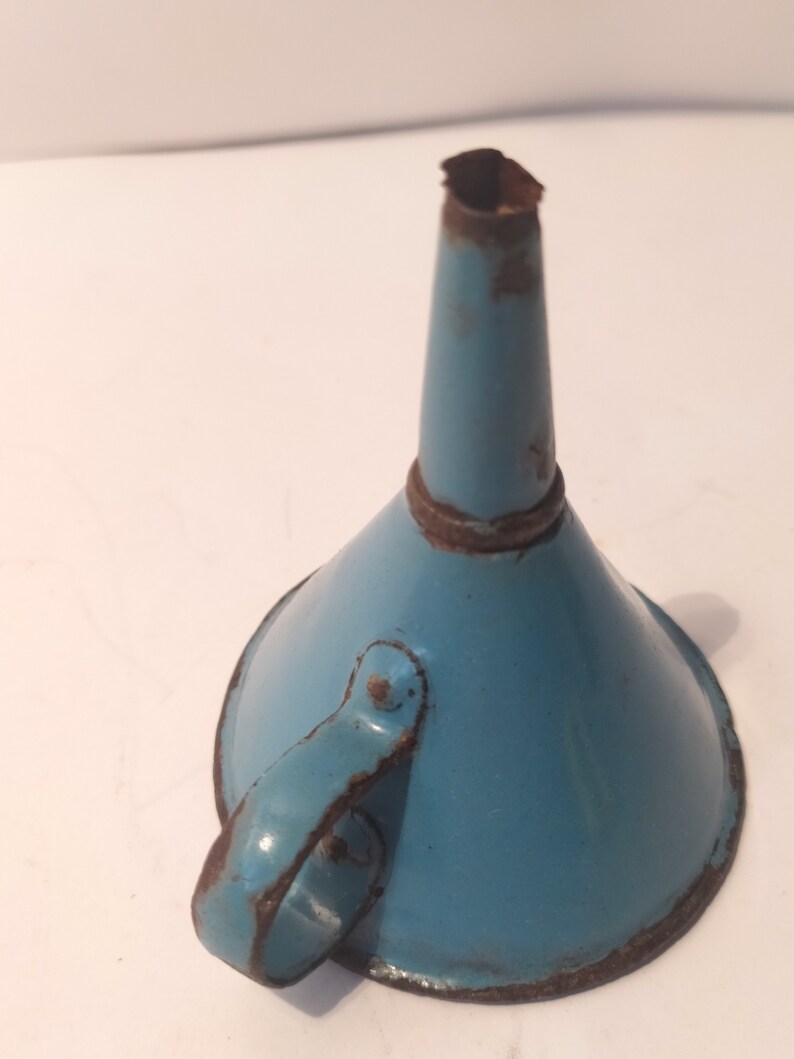 Soviet enameled funnel home kitchen decor works tool made in USSR