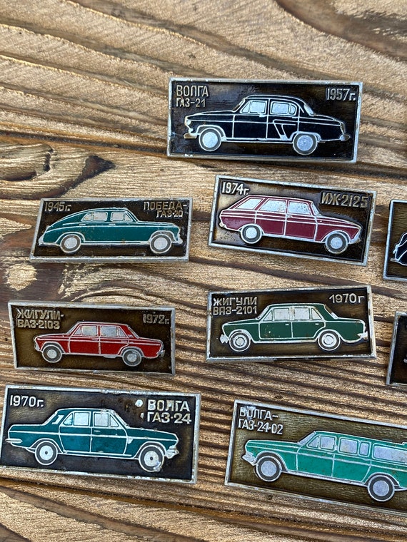 Soviet badges retro cars - automobile pins - image 2