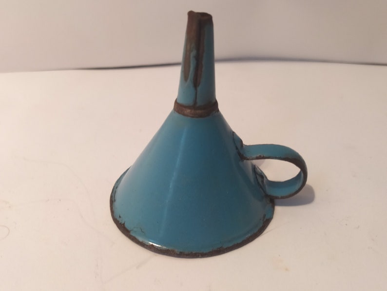 Soviet enameled funnel home kitchen decor works tool made in USSR