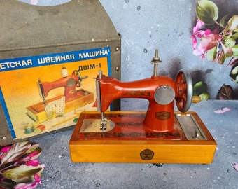 Soviet sewing machine - child mechanical toy - home decor - made in USSR #2