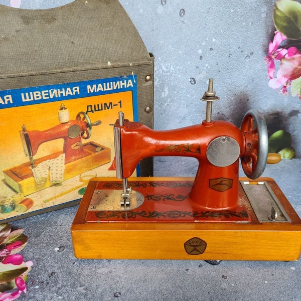 Soviet sewing machine - child mechanical toy - home decor - made in USSR #2