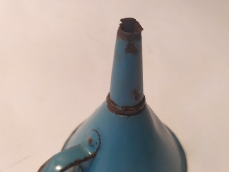 Soviet enameled funnel home kitchen decor works tool made in USSR