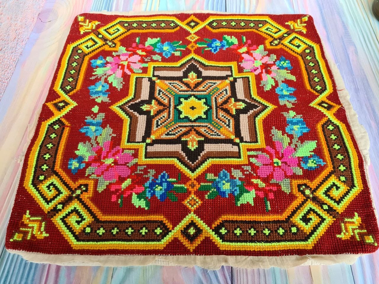 Hand Embroidered Picture - Handmade Fabric - Home Decor #4