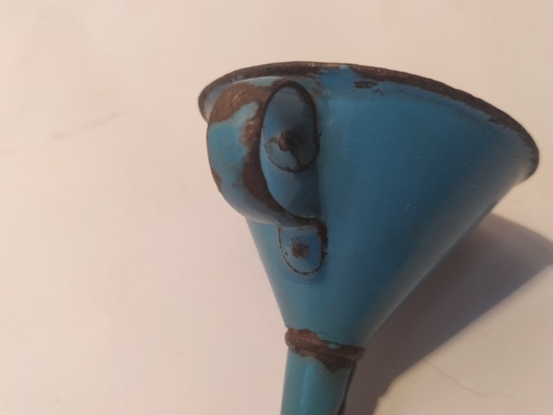 Soviet enameled funnel home kitchen decor works tool made in USSR