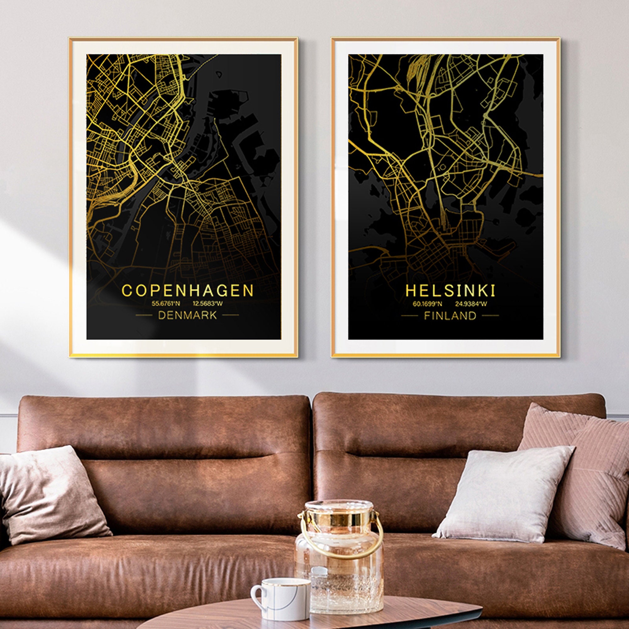 City Map Print Map Print Poster Canvas Wall Art Decor | Etsy