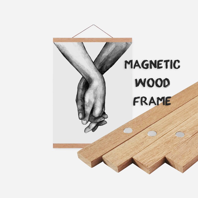 Picture Hanger Frame Wood Photo Frame Poster Etsy