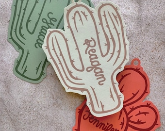 Cactus Name Tag, Desert Disco Bachelorette Party, Bridesmaid Proposal, Scottsdale Before the Veil