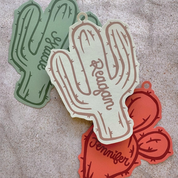 Cactus Name Tag, Desert Disco Bachelorette Party, Bridesmaid Proposal, Scottsdale Before the Veil