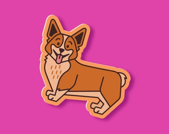 Pembroke Welsh Corgi Vinyl Sticker, Dog Mom Gift