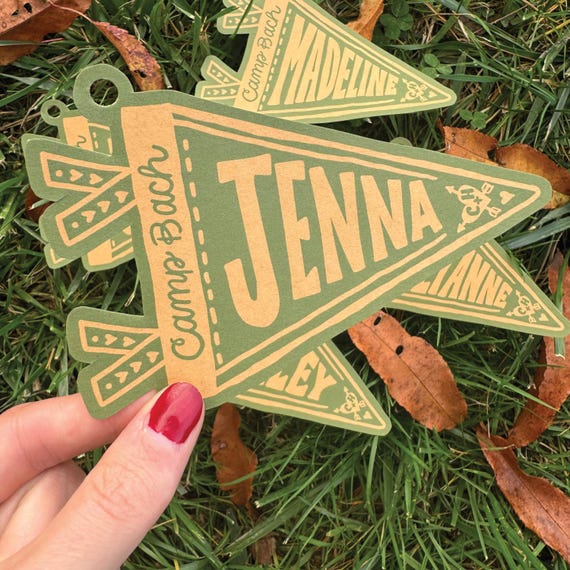 CAMP BACH Pennant, Camp Bachelorette, Bridesmaid Name Tag, Let's Get Toasted, Cabin, Lake
