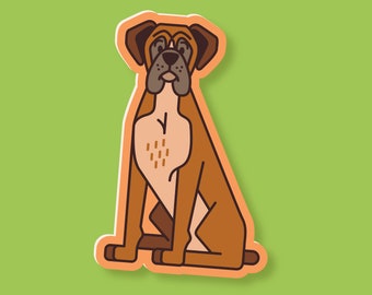 Boxer Dog Sticker - Dishwasher Safe Vinyl Decal