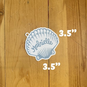 Handwritten Sea Shell Name Tag, Coastal Bachelorette Gift - Etsy