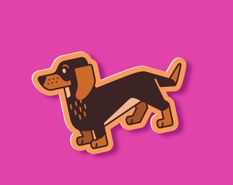 Dachshund Vinyl Sticker, Wiener Dog Decal, Dog Mom Gift