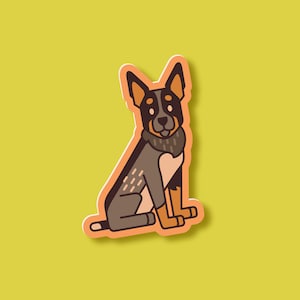 Blue Heeler NickerStickers Window Decal - Sitting Australian Cattle Dog Vinyl Sticker, 5" Tall, Outdoor Rated, Made In USA - View #6