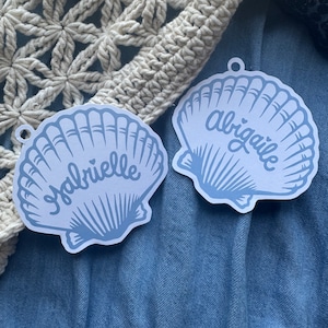 Toast on the Coast, Sea Shell Name Tag, Coastal Cowgirl, Bachelorette Gift Tag, Last Rodeo, Engaged, Bride-to-be, Customizable, Bridesmaid