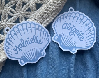 Toast on the Coast, Sea Shell Name Tag, Coastal Cowgirl, Bachelorette Gift Tag, Last Rodeo, Engaged, Bride-to-be, Customizable, Bridesmaid