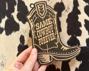 Same Cowboy Forever Cowgirl Boot Gift Tag, Bachelorette Proposal