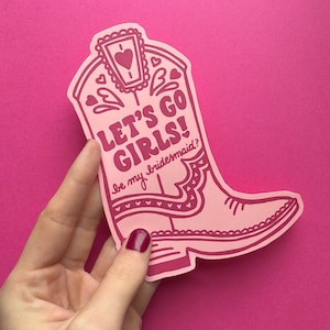 Let's Go Mädels, Bachelorette Vorschlag, Willst du meine Brautjungfer sein? Brautjungfern, Nashville, Last Rodeo, Disco Cowgirl, Verlobte, Braut-zu-sein
