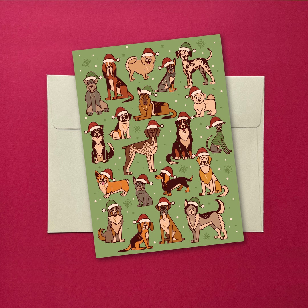 Animated christmas card with a dog