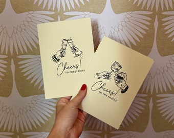 Celebratory Cheers Card – Customizable for Engagement, Wedding, Bridal Shower