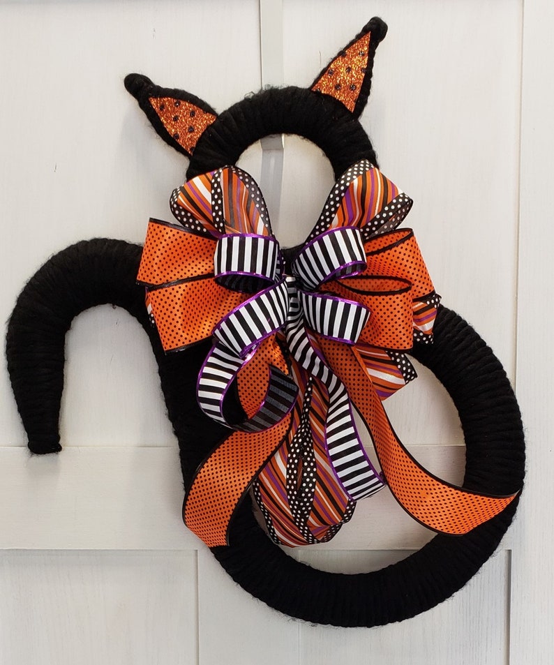 Cat Door Hanger Wall Decor Halloween Etsy